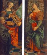 FERRARI, Gaudenzio St Cecile with the Donator and St Marguerite fg painting